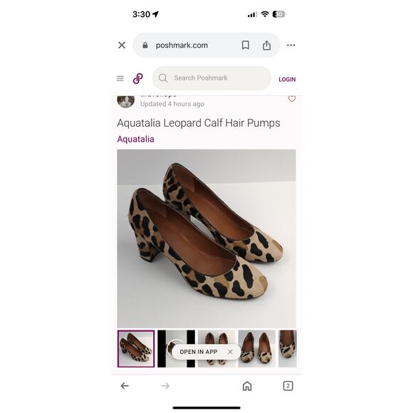 Aquatalia Leopard Print Heels - Picture 10 of 10